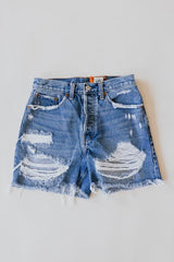 Sun Pocket Upcycled Denim Shorts - #3 | S thumbnail