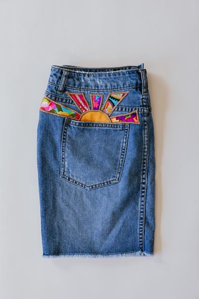 Sun Pocket Denim Skirt - #7