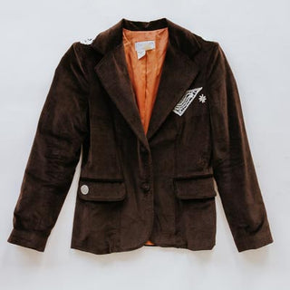Wings Hawaii velvet blazer 
