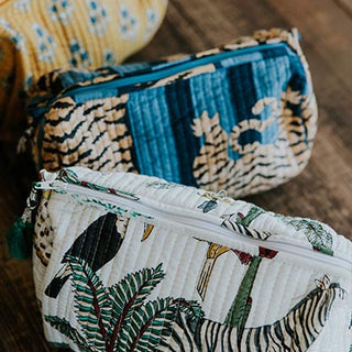Kantha Toiletry Pouches - Jungle