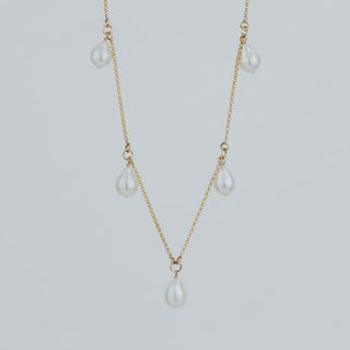 Chandelier Necklace - White Freshwater Pearl