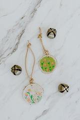 wings hawaii hand-painted birch wood ornaments with leather loops thumbnail