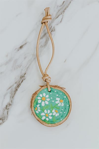 Wood Ornaments - Greens