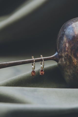 Charm Hoops - Zircon 14K