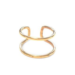 wings hawaii jewelry ring knuckle midi adjustable band simple minimal gold sterling silver minimalist hammered double two 