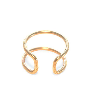 wings hawaii jewelry ring knuckle midi adjustable band simple minimal gold sterling silver minimalist hammered double two 