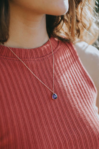 Dew Drop Necklace - Amethyst