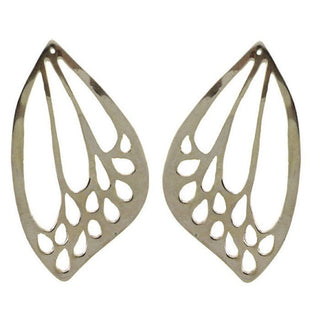 wings hawaii butterfly bling wing ear jackets stud earrings 14 karat gold sterling silver