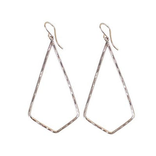 sterling silver or gold filled hammered v shape drop chain earrings womens minimal elegant classy style jewelry hand made haiku maui wings hawaii 