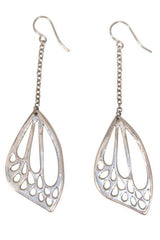 bling wing butterfly sterling silver earrings wings hawaii thumbnail