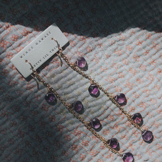 Waterfall Earrings - Amethyst