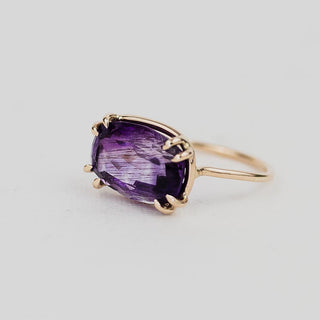 14K Gold Amethyst Ring