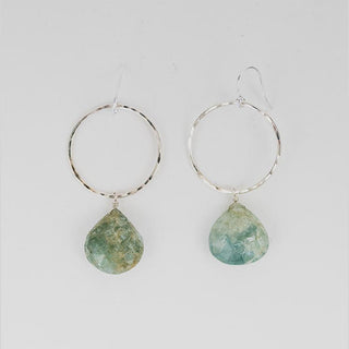 Full Circle Earrings - Aquamarine