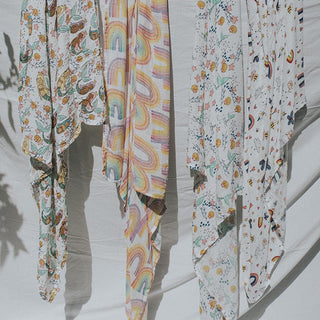 Baby Swaddle - Sunrise Shells and Tails