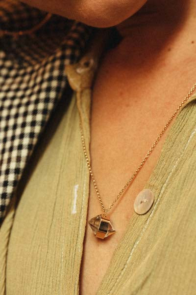 Herkimer Diamond Necklace - 14k