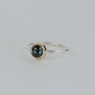 Gemstone mixed metal opal ring