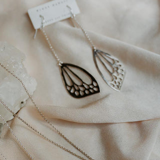 Bling Wing Drop Earrings