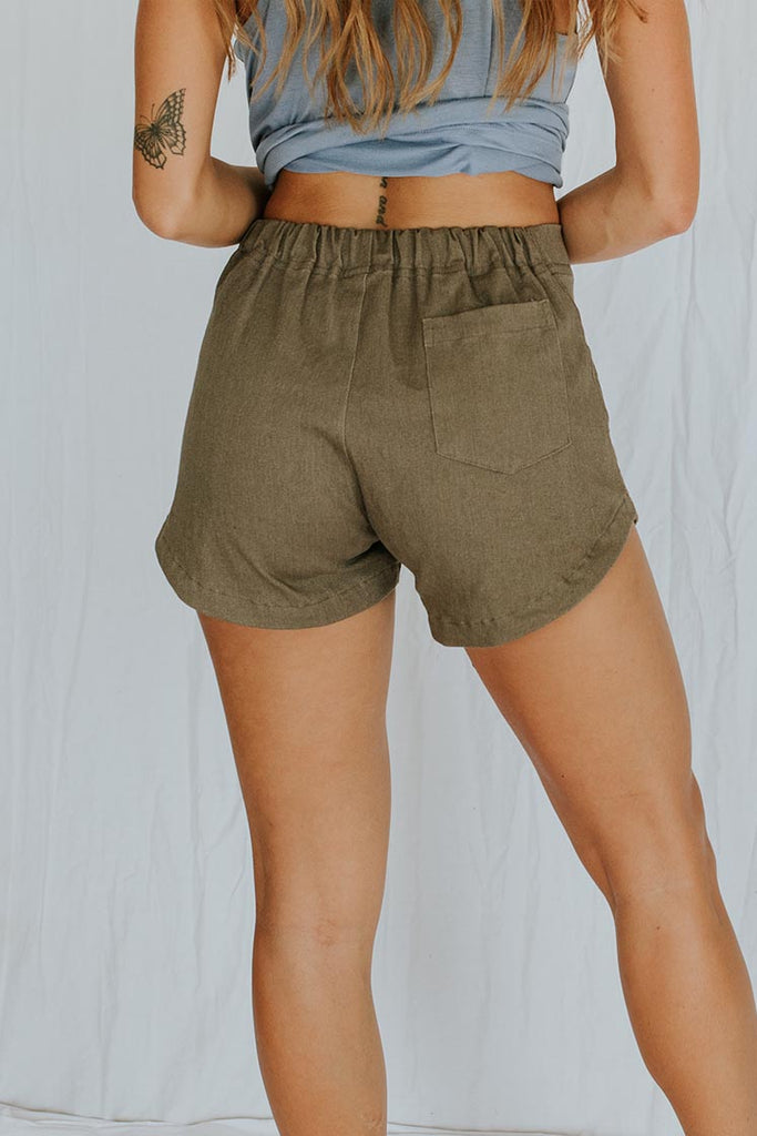 Retro Pocket Shorts - Brown Twill