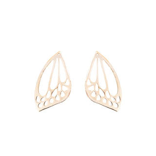 wings hawaii butterfly bling wing ear jackets stud earrings 14 karat gold sterling silver