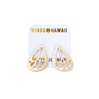 wings hawaii butterfly bling wing ear jackets stud earrings 14 karat gold sterling silver