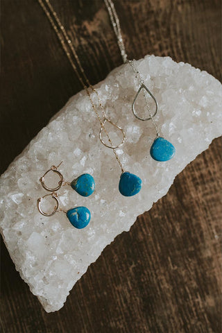 Lariat Necklace - Ceruleite