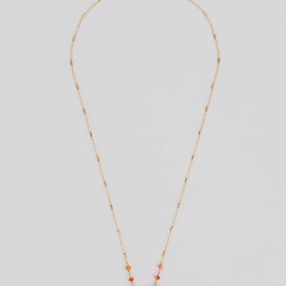 Good Karma Necklace - Ceruleite and Fire Opal