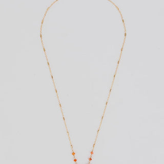 Good Karma Necklace - Ceruleite and Fire Opal
