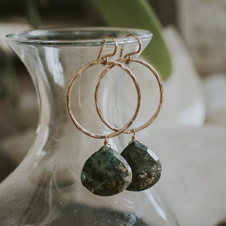 Full Circle Earrings - Chrysocolla