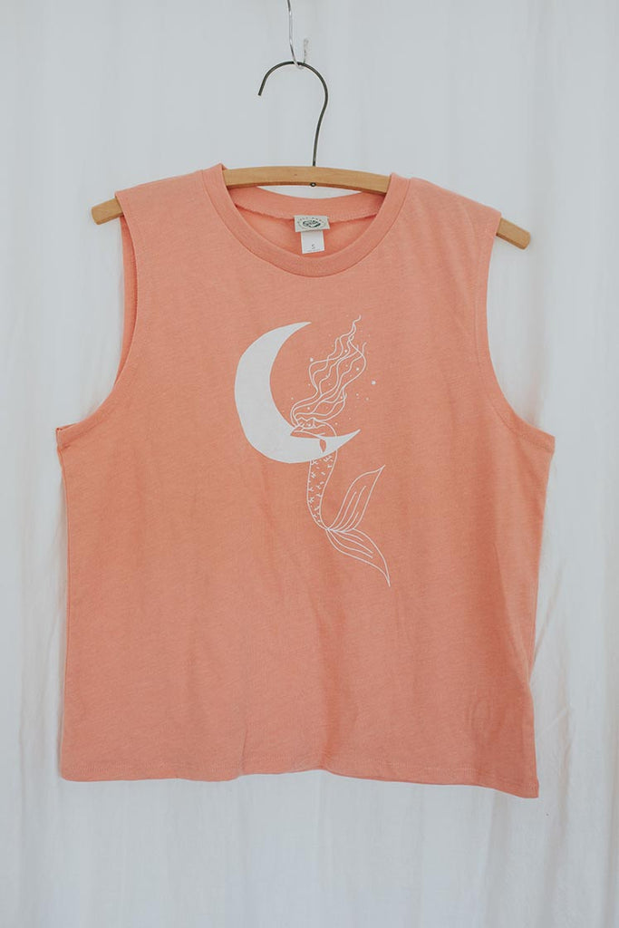 Dreamer Muscle Crop Tank - Coral