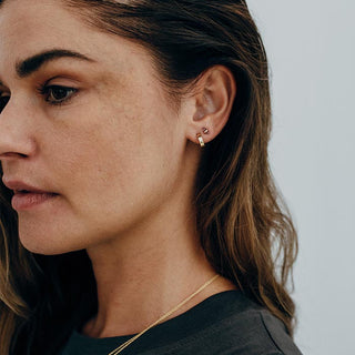 Cuff Hoop Stud Earrings