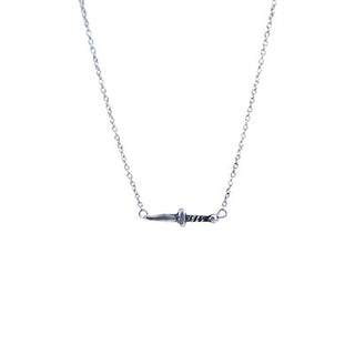 wings hawaii dagger sword necklace sterling silver 14 karat yellow gold fine minimal jewelry