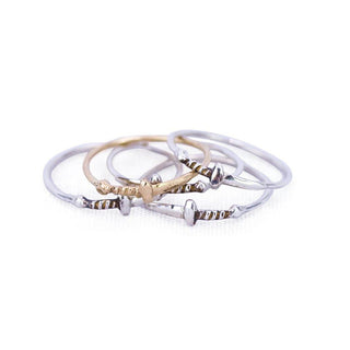 wings hawaii stack of dagger rings made in sterling silver or 14 karat gold. Rings sold individually