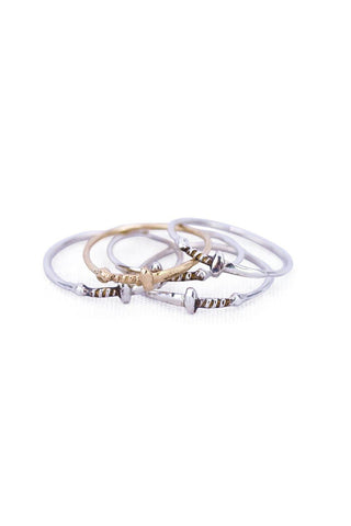 wings hawaii stack of dagger rings made in sterling silver or 14 karat gold. Rings sold individually