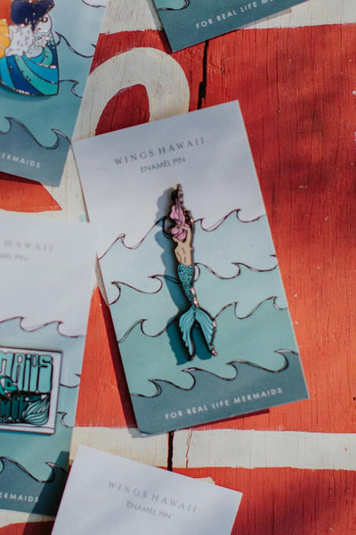 Enameled Pin - Drifter Mermaid