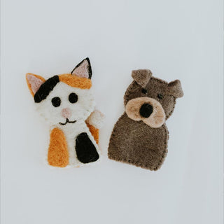 Finger Puppet Pair - Cat and Dog