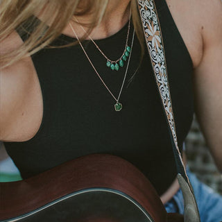 Emerald Slice Necklace - 14k