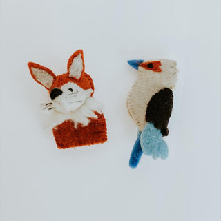 Finger Puppet Pair - Fox and Bird