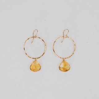 Full Circle Earrings - Citrine