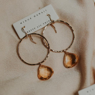 Full Circle Earrings - Citrine