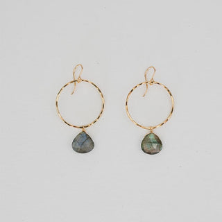 Full Circle Earrings - Labradorite