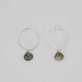 Full Circle Earrings - Labradorite