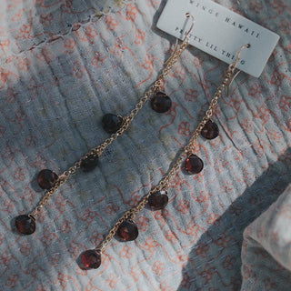 Garnet Waterfall Earrings