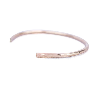 wings hawaii cuff bracelet hammered out at ends to create small flare in 14 karat gold fill