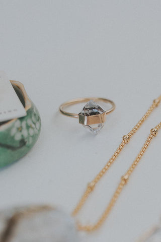Herkimer Diamond Ring