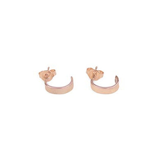 14k gold cuff hoop stud earrings simple minimal classic womens style jewelry hand made haiku maui wings hawaii