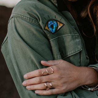 gold filled wire in infinity shape wrap around ring women's jewelry simple minimal elegant style classic everyday piece hand made in haiku maui wings hawaii