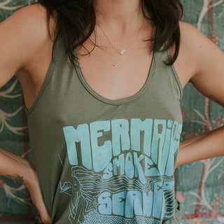 Slinky Jersey Tank - Mermaids Smoke Seaweed