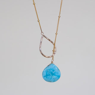 Lariat Necklace - Larimar