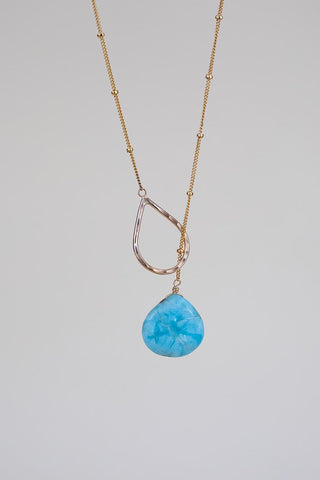 Lariat Necklace - Larimar