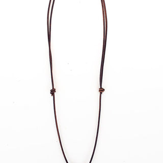 Leather Necklace - Amethyst